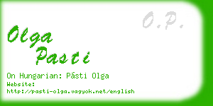 olga pasti business card